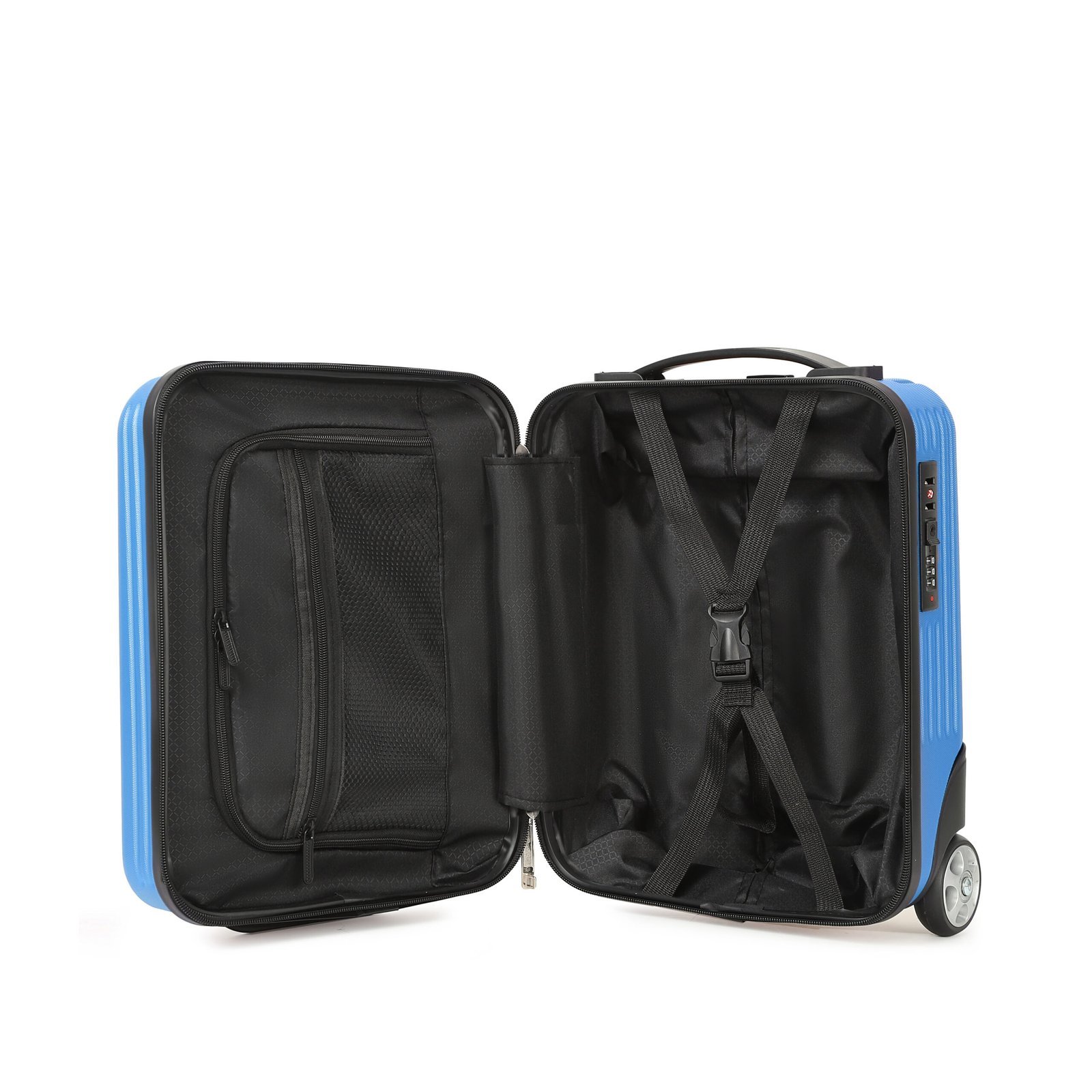 CabinFly Cruisair 40x30x20 Wizzair Suitcase Carry-on Luggage For Transavia and Vueling Sky Blue - obrazek 4