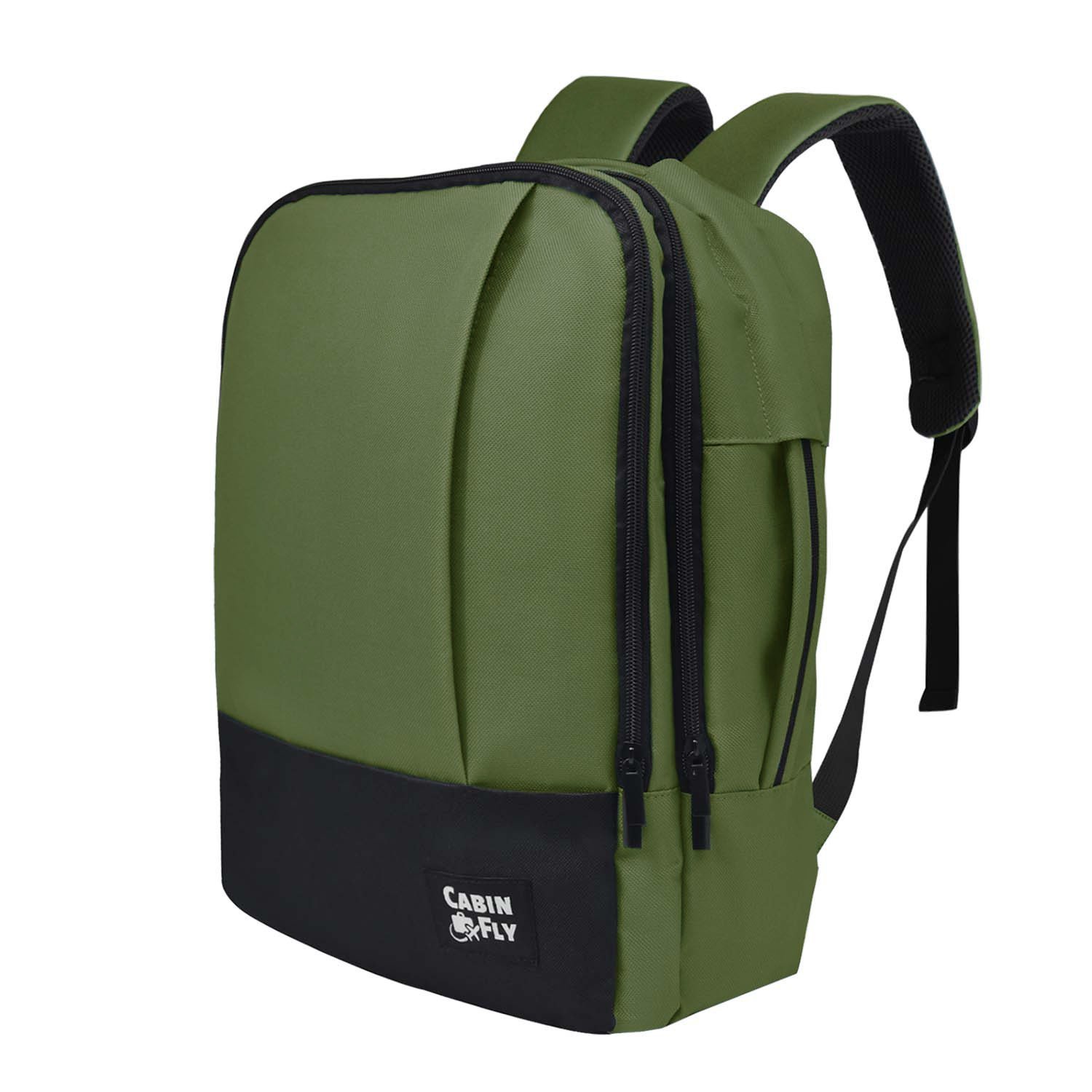 CabinFly Bellanca 40x30x15cm Cabin Bag Carry-on Khaki 18L Personal Item WestJet SAS Finnair Turkish Airlines Air France KLM British Airways - obrazek 4