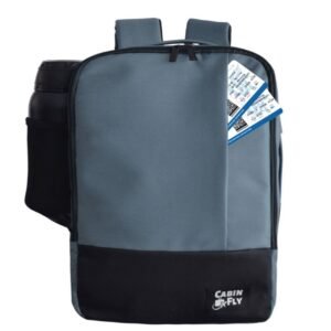CabinFly Bellanca 40x30x15cm 18L Personal Item: SAS, Finnair, Turkish Airlines, TAP, KLM, AirFrance, British Airways Cabin Bag Backpack Blue Carry-on