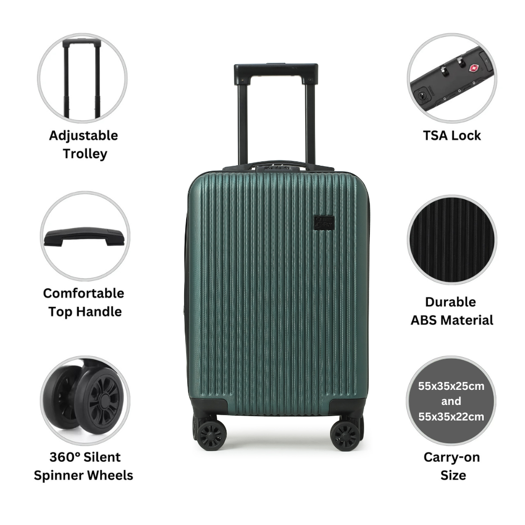 CabinFly Cruisair Expandable 55x35x25cm KLM And AirFrance Suitcase, 22×14×9 inches American Airlines United Airlines Alaska Airlines JetBlue Airways Luggage - obrazek 2