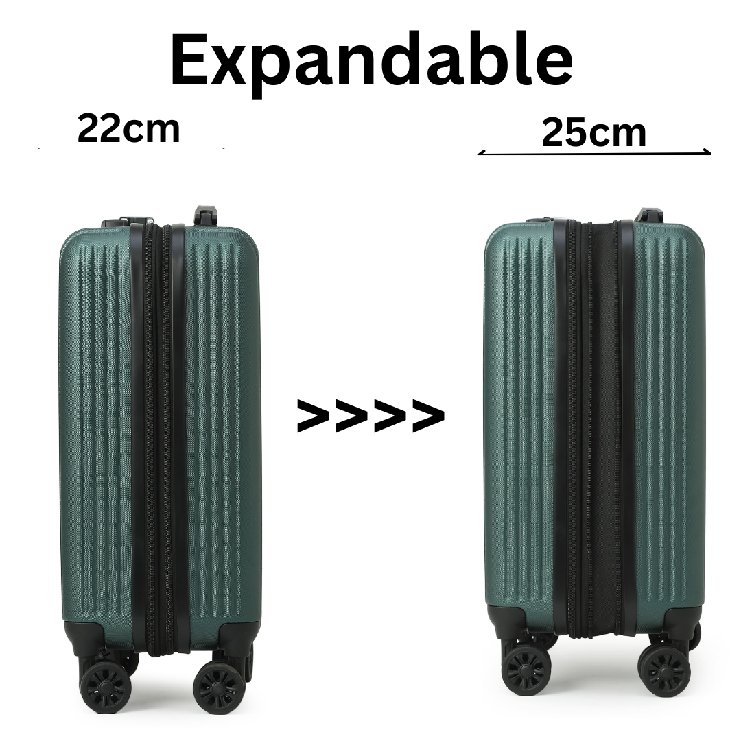 CabinFly Cruisair Expandable 55x35x25cm KLM And AirFrance Suitcase, 22×14×9 inches American Airlines United Airlines Alaska Airlines JetBlue Airways Luggage - obrazek 3
