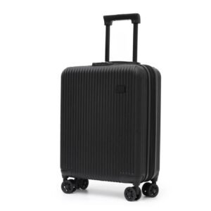 CabinFly Cruisair 55x40x20 cm Możliwość rozszerzenia do 55x40x23 cm LOT i Ryanair, Wizzair Walizka Bagaż Podręczny, czarny