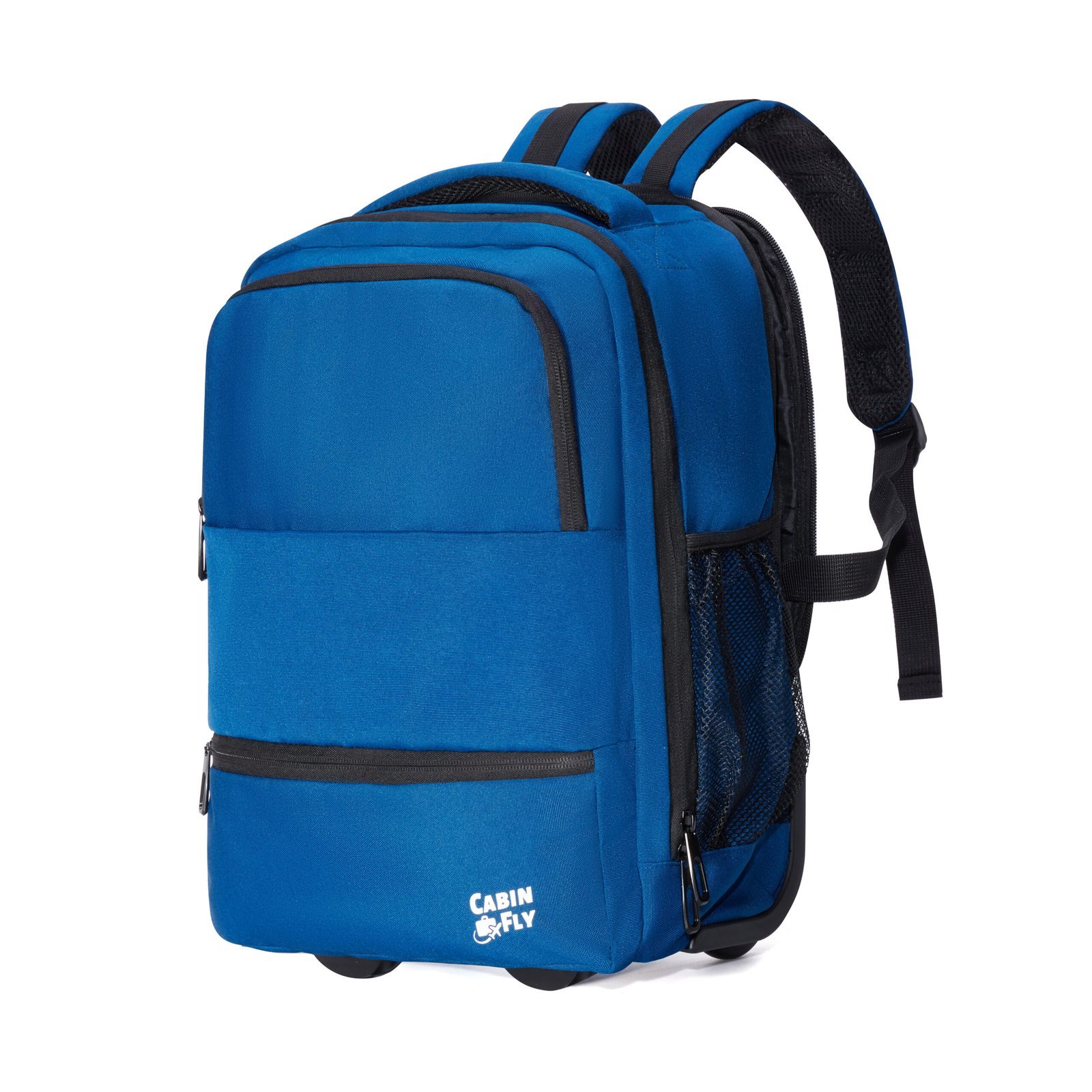 CabinFly Aircruiser Hybrid 40x30x20 Backpack with Wheels For Ryanair Wizzair Transavia Vueling Carry-on Luggage Blue - obrazek 2