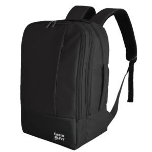 CabinFly Bellanca Ryanair Backpack 40x20x25cm Black Cabin Bag Carry-on Luggage 20 Liters